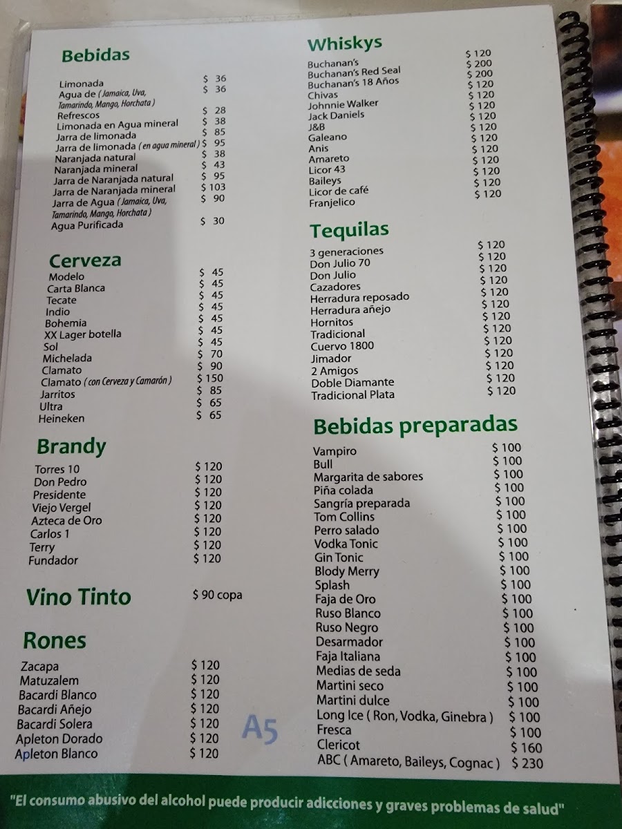 La Anacua Menu - Image 4
